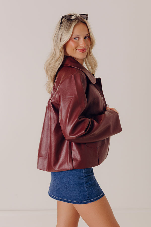 Night On The Town Faux Leather Jacket Image - 3