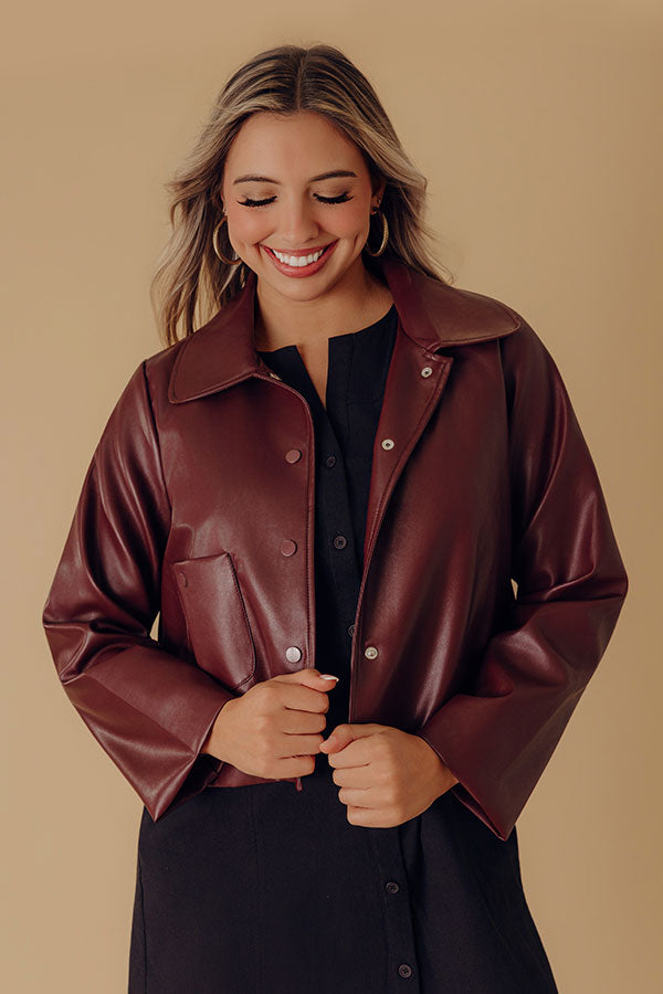 Night On The Town Faux Leather Jacket Image - 1
