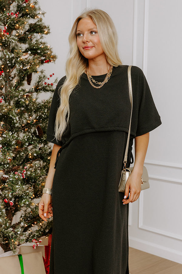 Uptown Muse Knit Midi Dress Image - 2