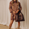 Uptown Charm Knit Sweater Mini Dress in Chocolate Image - 1