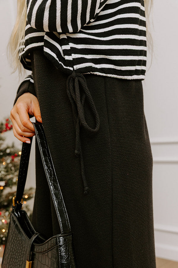 Modern Lines Knit Midi Dress Image - 4
