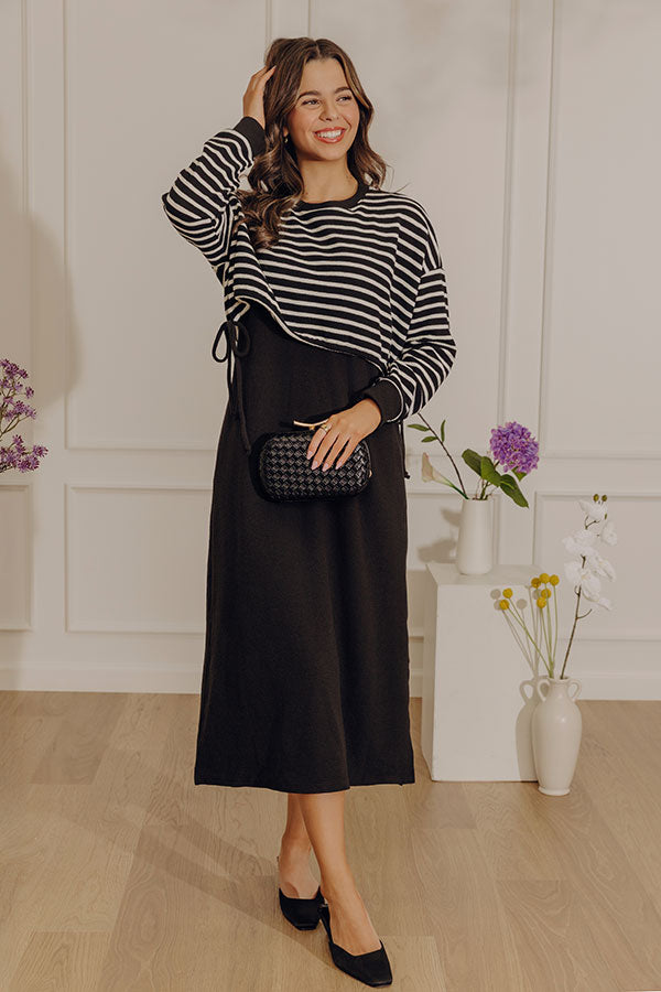 Modern Lines Knit Midi Dress Image - 1