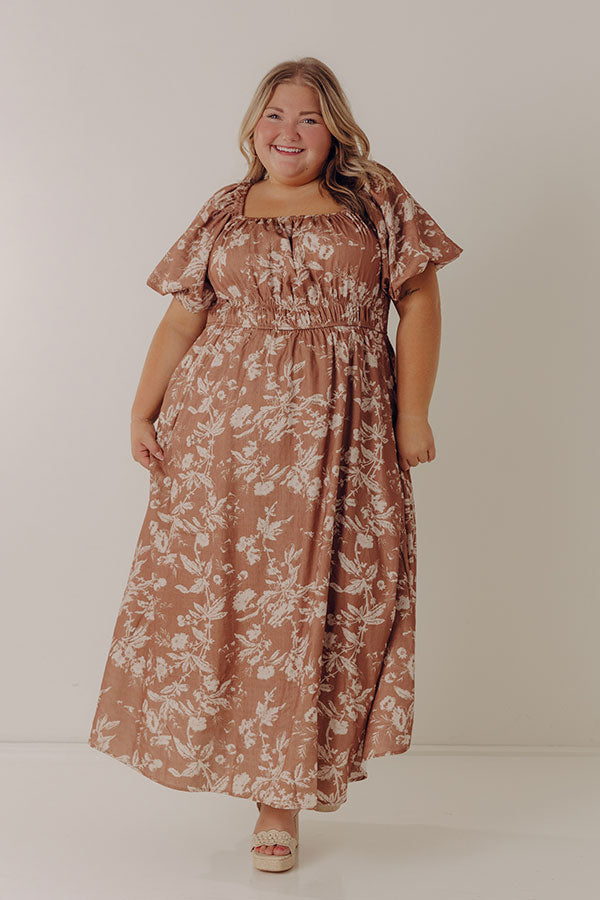 Wildflower Kiss Floral Midi Dress Curves Image - 2