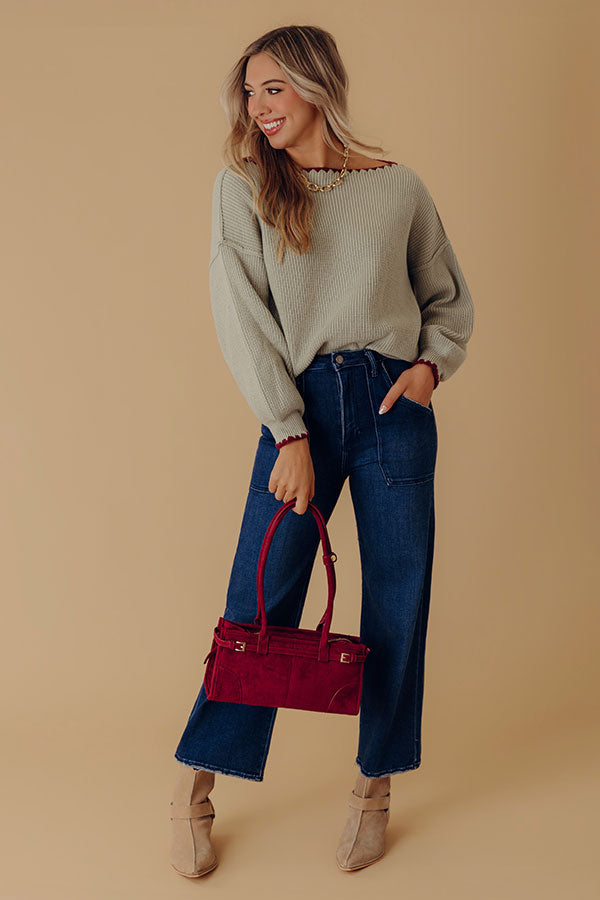 Sunday Ease Knit Sweater Top in Mint Image - 2