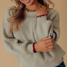 Sunday Ease Knit Sweater Top in Mint Image - 1