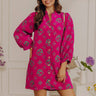 Heartfelt Harmony Floral Jacquard Mini Dress Image - 1