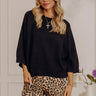 Downtown Cozy Knit Sweater Top in Black Image - 1