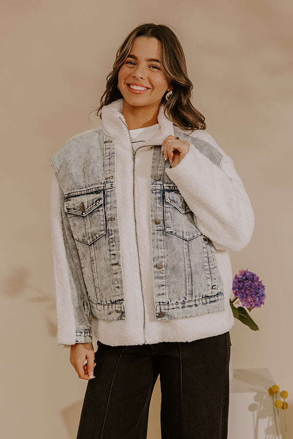 Uptown Chic Sherpa Jacket Image - 2