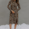 Metro Muse Knit Leopard Midi Dress Image - 1
