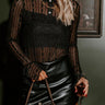 Darling Daydream Lace Ruffle Top in Black Image - 1