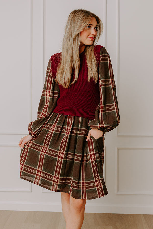 Mulberry Kiss Plaid Mini Dress Image - 1