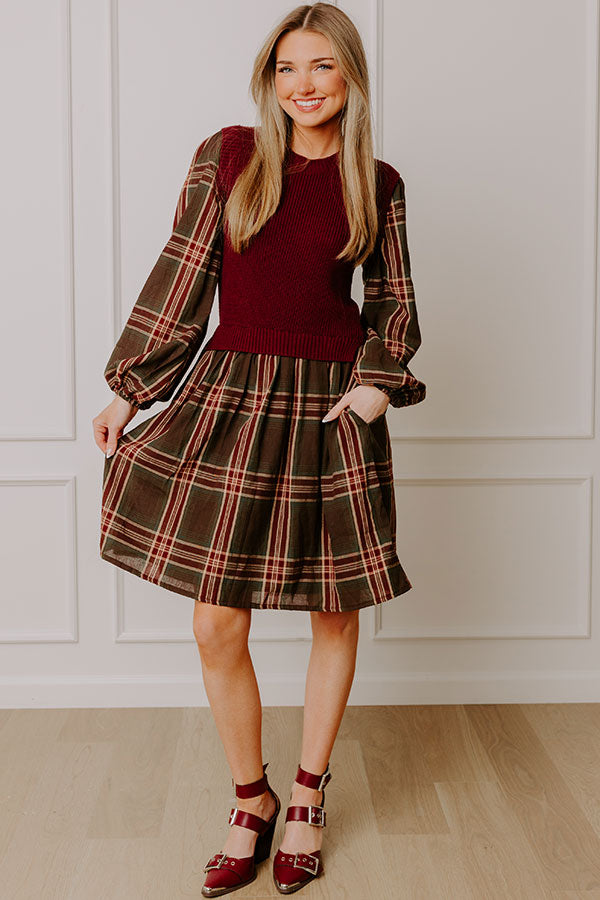 Mulberry Kiss Plaid Mini Dress Image - 2