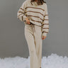 Cozy Darling High Waist Stripe Knit Pants Image - 1