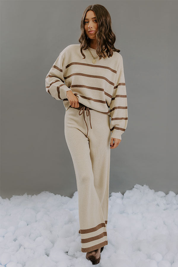 Cozy Darling Stripe Knit Sweater Image - 2