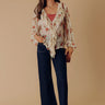 JUST USA Sailor High Waist Wide Leg Jean in Dark Wash Image - 1