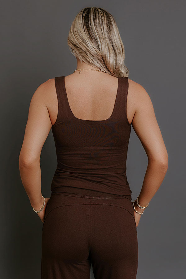 Elite Comfort Buttery Soft Tank in Chestnut Image - 3