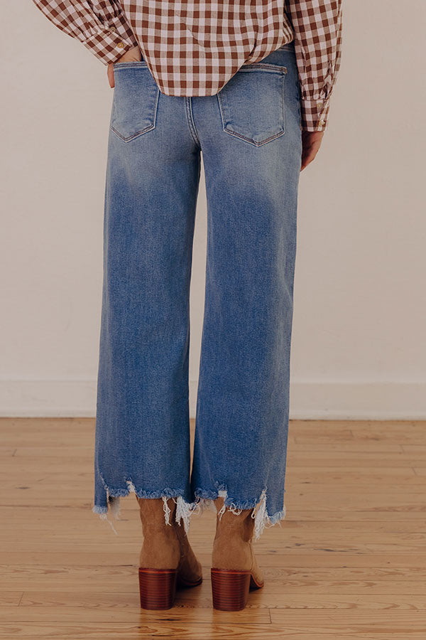 RISEN Isabelle High Waist Crop Wide Leg Jean Image - 4