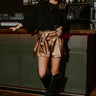 The Star High Waist Metallic Shorts Image - 1