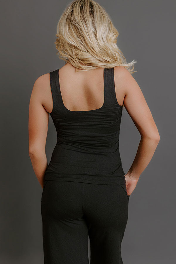 Elite Comfort Buttery Soft Tank in Black Image - 4