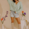 Snuggle Session Knit Cardigan in Mint Image - 1