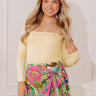 Chic Devotion Ruched Top in Yellow Image - 1