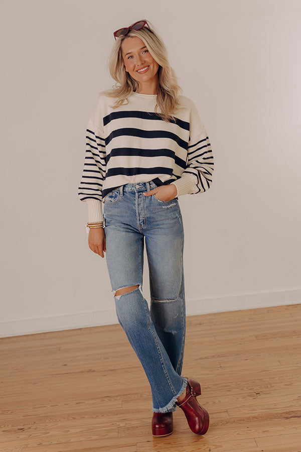 Yacht Club Cutie Stripe Knit Sweater Image - 2