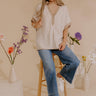 Dockside Chic Stripe Top in Iced Latte Image - 1