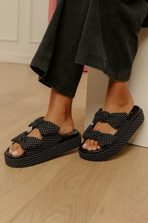 Lil Bit Knotty Polka Dot Sandal in Black Image - 4
