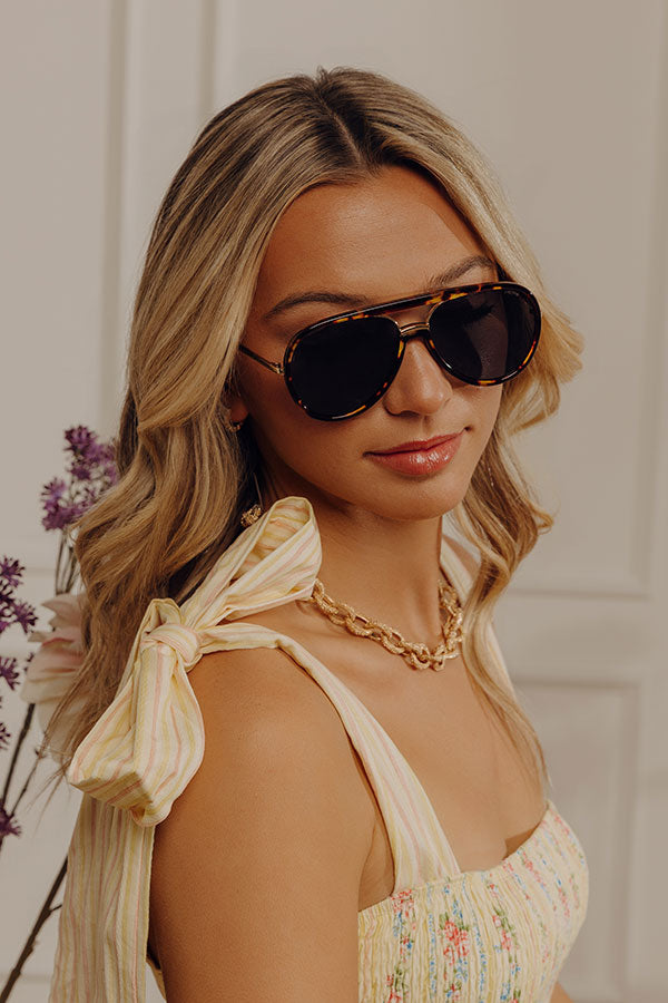 FREYRS Shay Tortoiseshell Aviator Sunglasses Image - 3