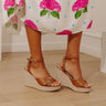The Clara Faux Leather Espadrille Wedge in Camel Image - 1