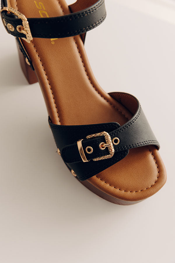 The Scarlett Faux Leather Heel in Black Image - 5