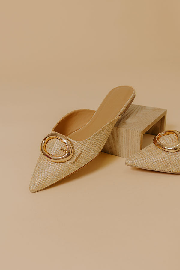 The Nova Raffia Woven Flats