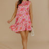 Evening Promise Floral Satin Mini Dress Image - 1