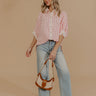 Picnic Perfect Gingham Button Up Top in Pink Image - 1