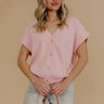 Spring Whisper Knit Top in Pink Image - 1