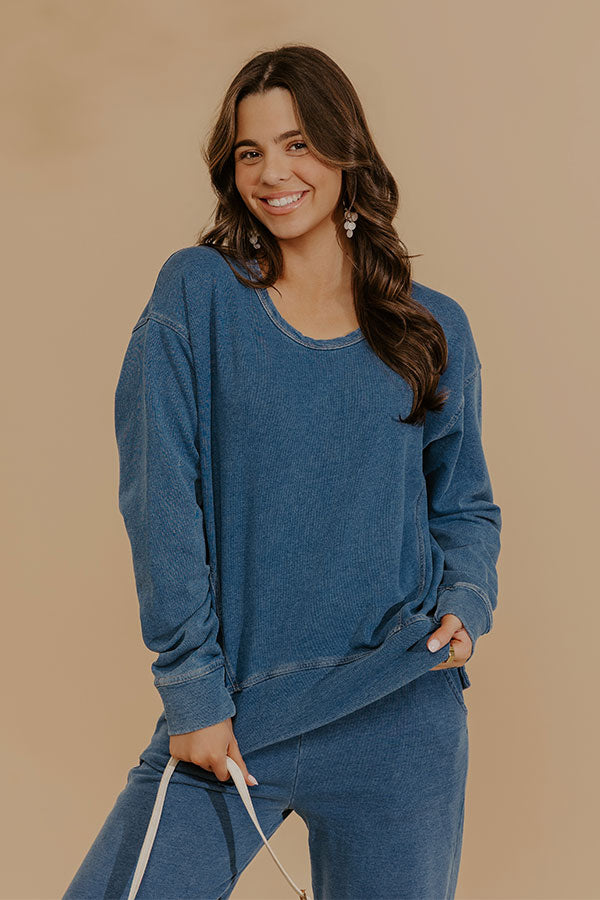 Weekend Breeze Terry Knit Sweatshirt Image - 1