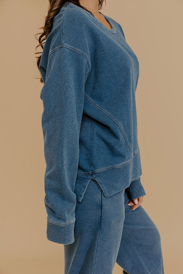 Weekend Breeze Terry Knit Sweatshirt Image - 3