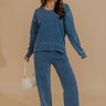 Weekend Breeze High Waist Terry Knit Wide Leg Pants Image - 1