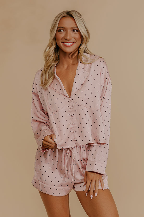 Wine And Unwind Satin Pajama Top