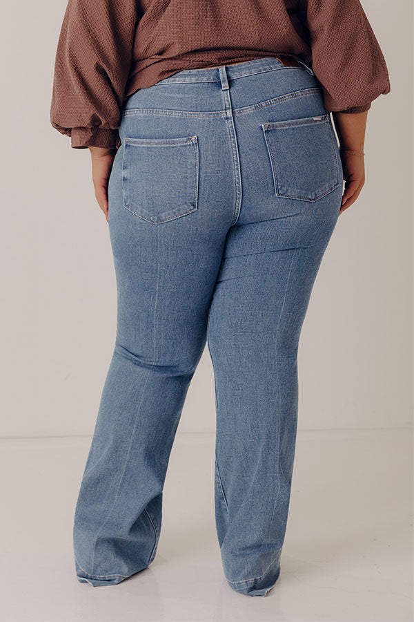 RISEN Millie Midrise Flare Jeans Curves Image - 3