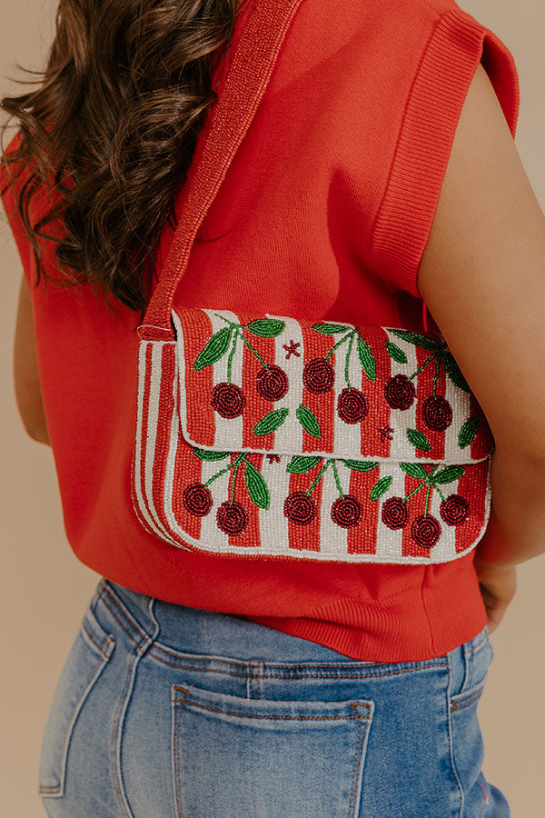 Cherry On Top Beaded Purse Image - 4