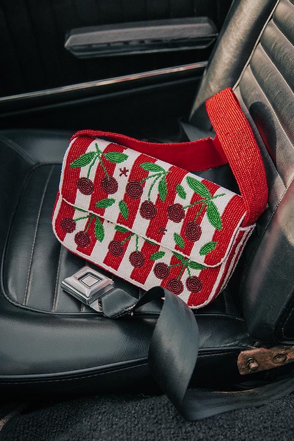 Cherry On Top Beaded Purse Image - 2
