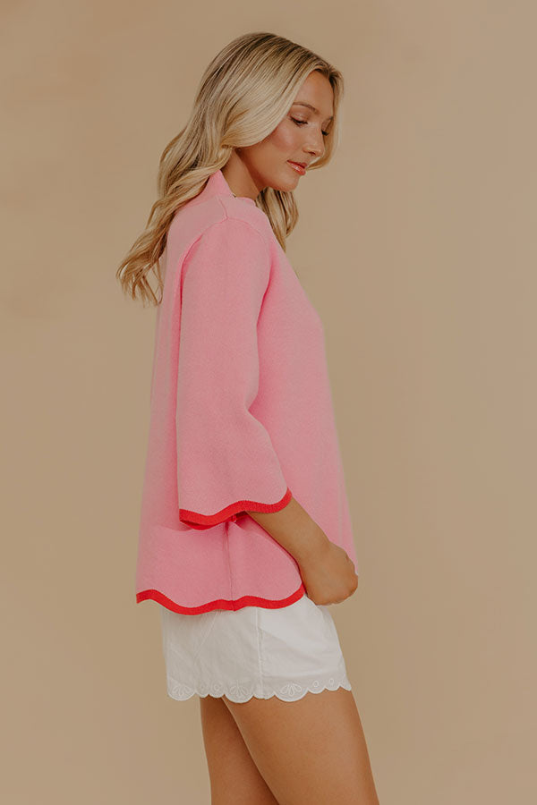 Sweet Day Knit Top in Pink Image - 4