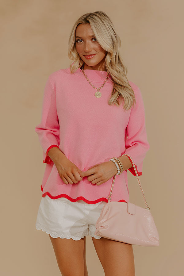 Sweet Day Knit Top in Pink Image - 3