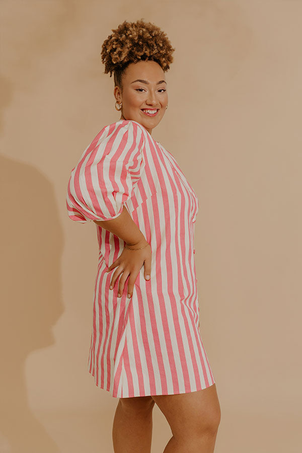 Pretty Little Stripes Mini Dress Curves Image - 3