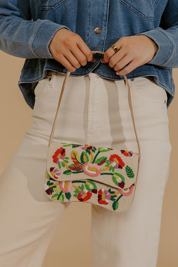 Sweet Vacay Floral Beaded Purse Image - 2