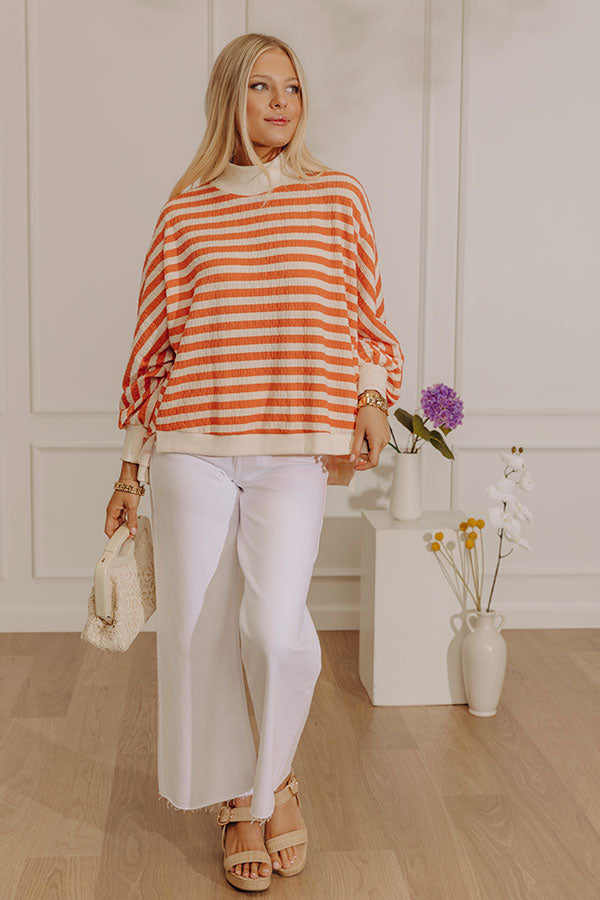 Sweet Stripes Oversized Knit Top Image - 5