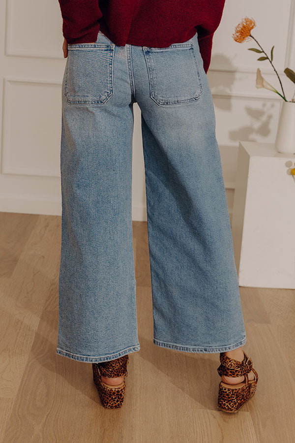 The Maeve High Waist Wide Leg Crop Jean in Light Wash Image - 5