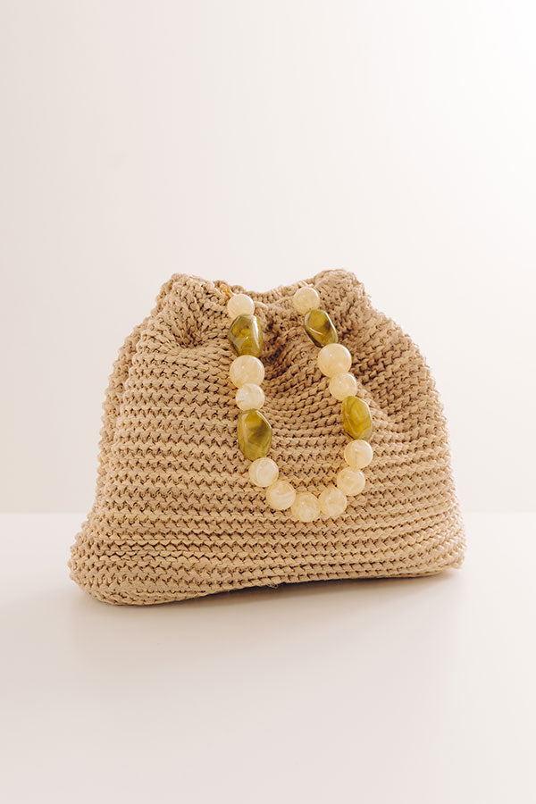 Emery Woven Slouchy Purse in Natural Image - 2