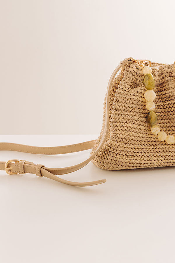 Emery Woven Slouchy Purse in Natural Image - 3